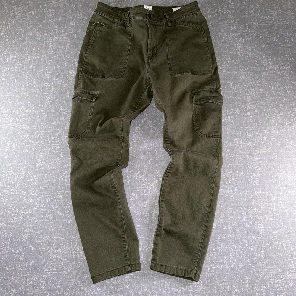 Gap Pants Womens 12 Green High Rise Skinny Cargo Twill Pockets Casual Utility